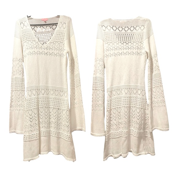 🆕 Sugar Thrillz - California Dreamin' Crochet Mini Dress - 100% Cotton - NWOT - Picture 3 of 11